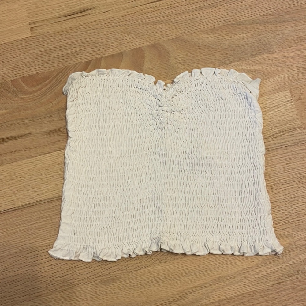 Urban Outfitters white ruched tube top size xs